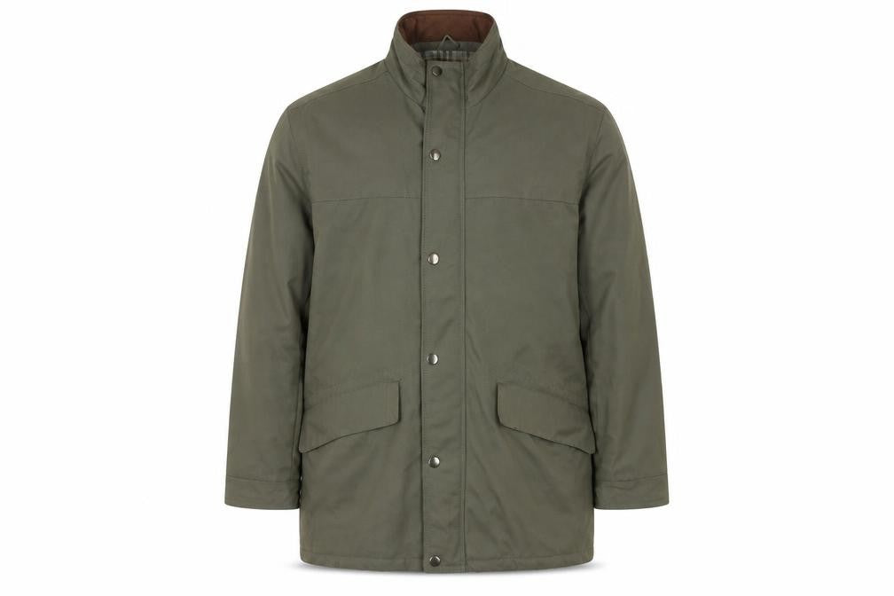 EWM Men's Green Coat, Size M, Stand-Up Collar