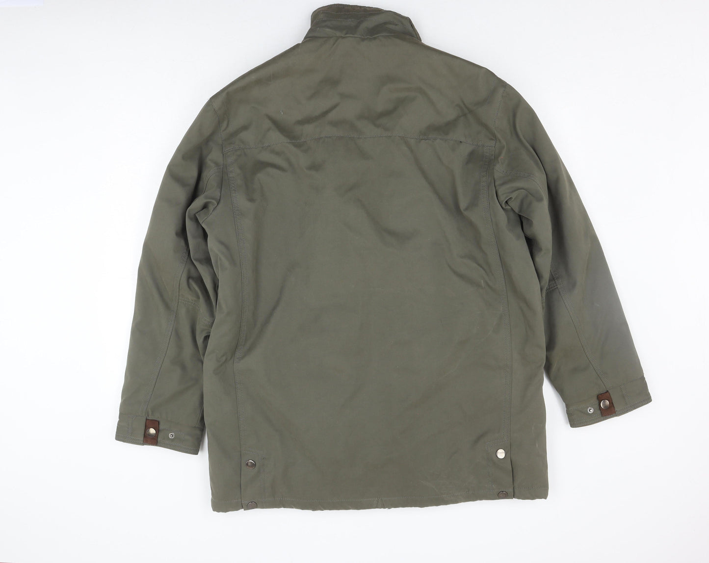 EWM Men's Green Coat, Size M, Stand-Up Collar