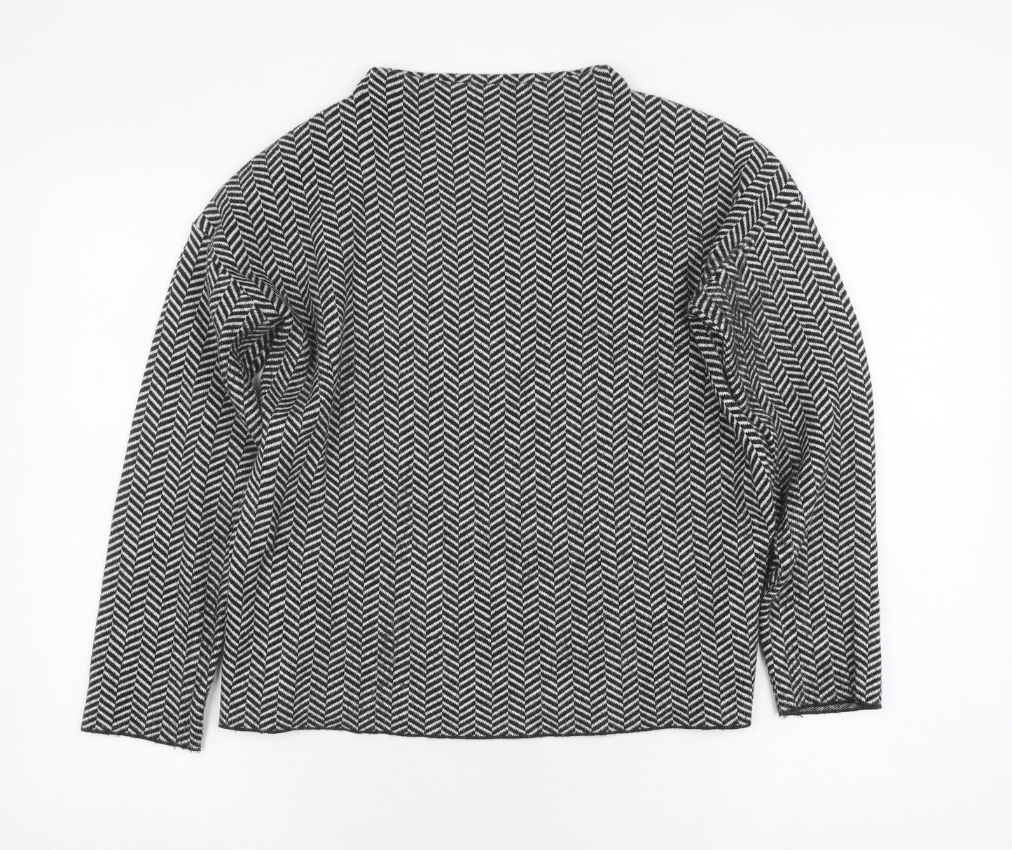 Tahari Women's Black Geometric Pullover Jumper M