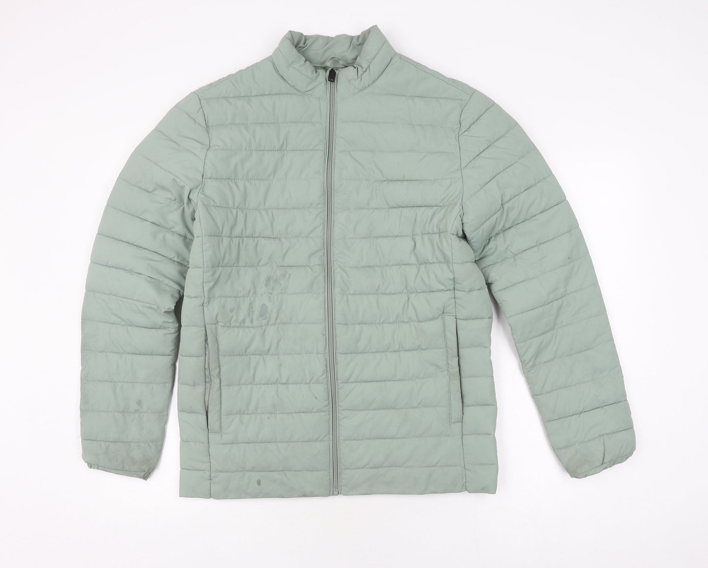 Jack & Jones Unisex Green Puffer Jacket M