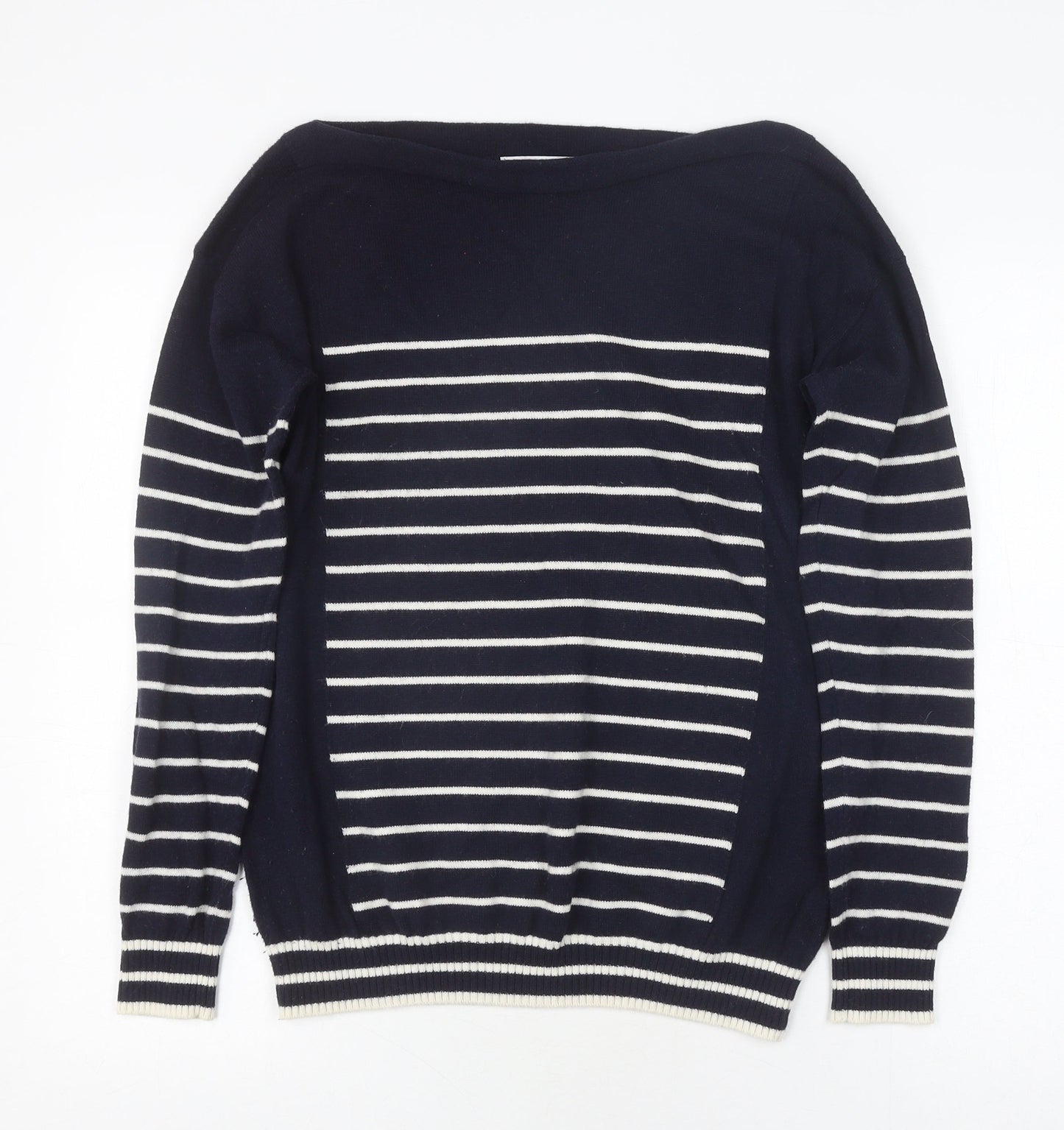 Sportscraft Women's Blue Striped Pullover Jumper M