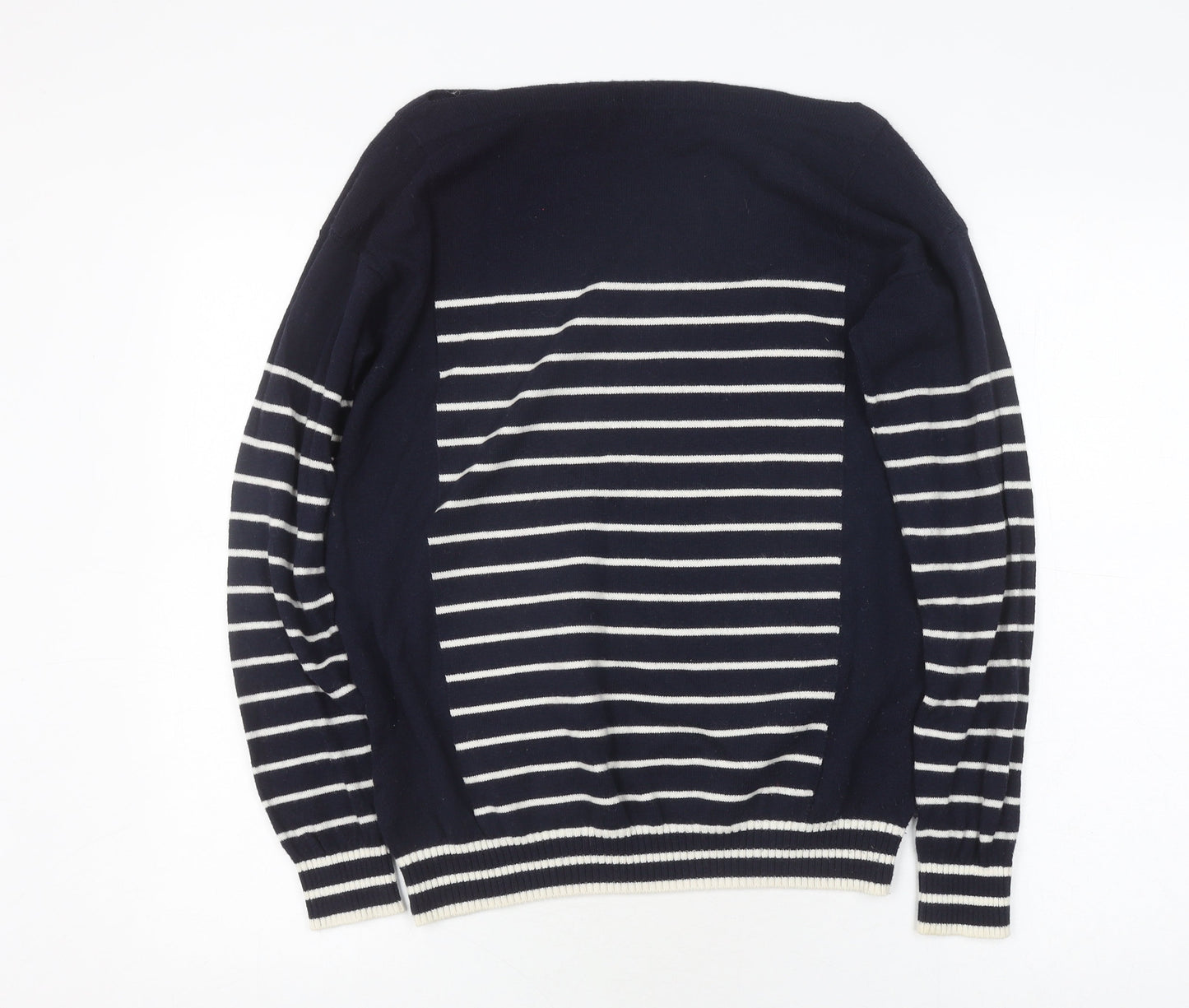 Sportscraft Women's Blue Striped Pullover Jumper M