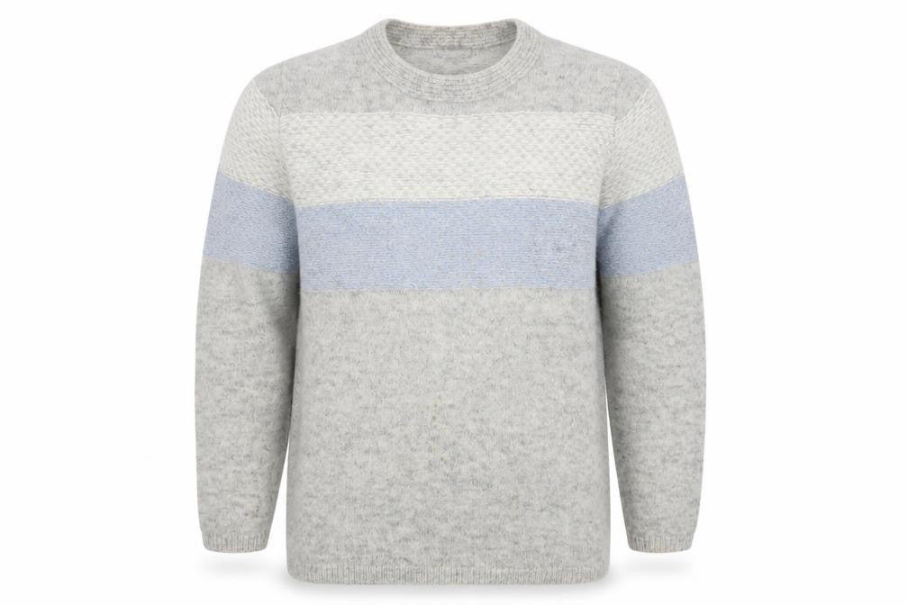 Fransa Men's Grey Knit Pullover Jumper M