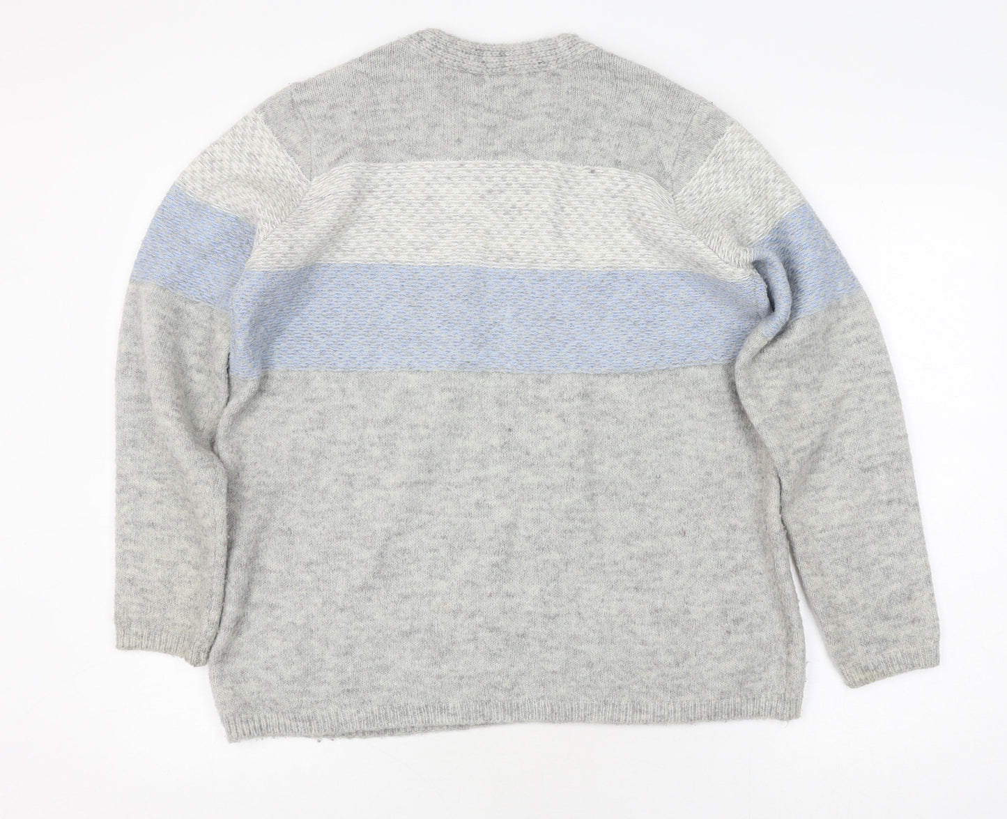 Fransa Men's Grey Knit Pullover Jumper M