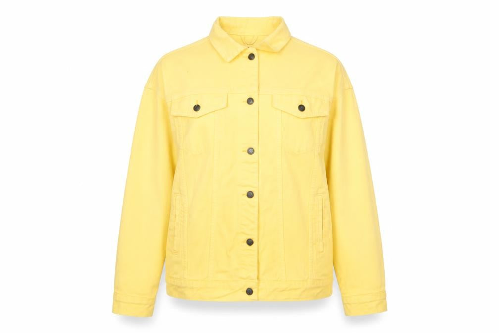Nasty Gal Women's Yellow Short Denim Jacket, Size 4, Summer Ready