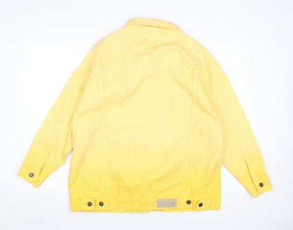 Nasty Gal Women's Yellow Short Denim Jacket, Size 4, Summer Ready