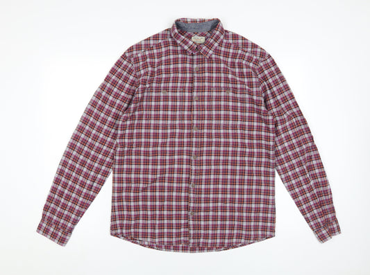 Next Men's Multicoloured M Regular Fit Plaid Shirt