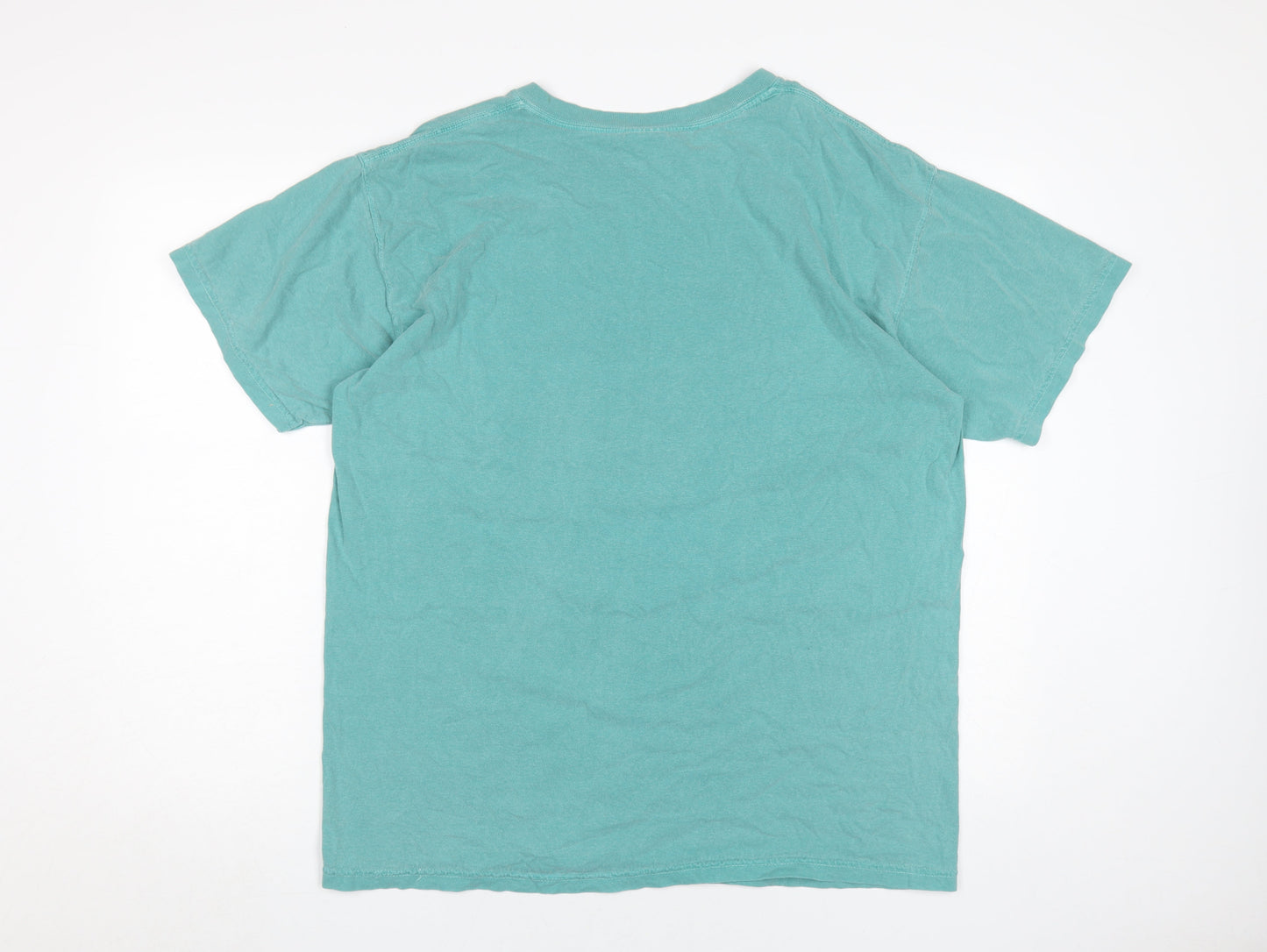 Comfort Colors Men's Blue Graphic Print T-Shirt Large