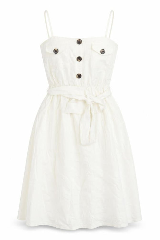 ASOS Women's Ivory Midi Shirt Dress Size 8