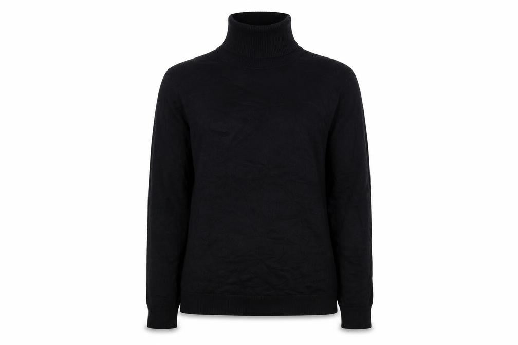 MNG Women's Black Pullover Roll Neck Jumper