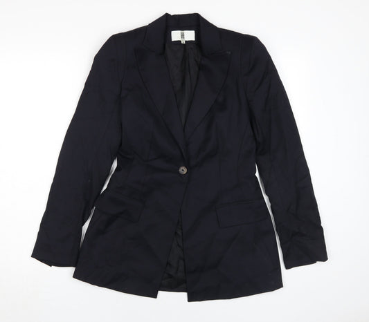 Irene Van Ryb Women's Black Blazer Size 8 Single-Breasted