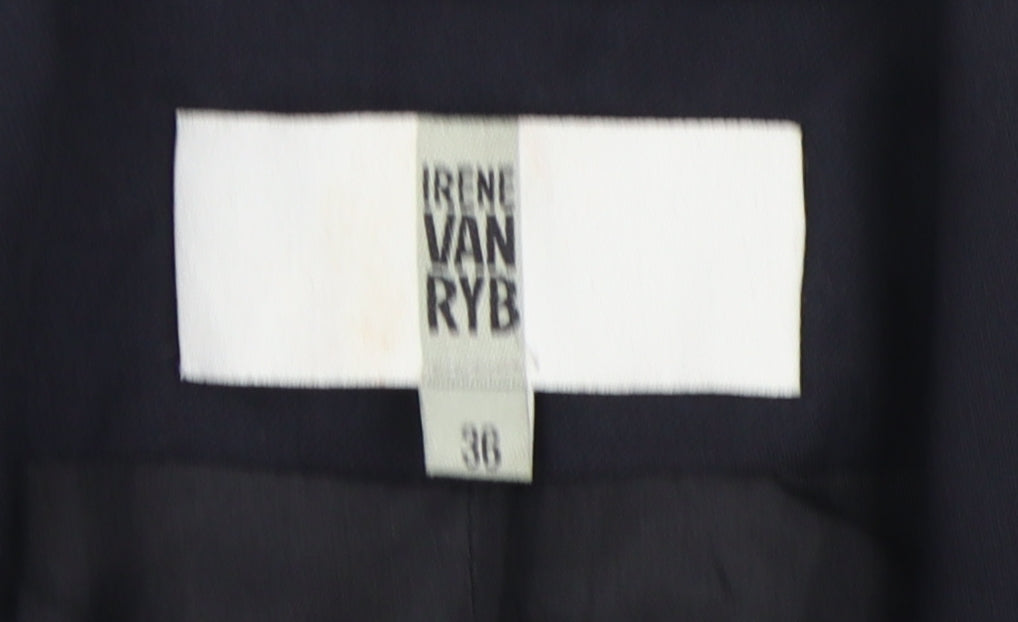 Irene Van Ryb Women's Black Blazer Size 8 Single-Breasted