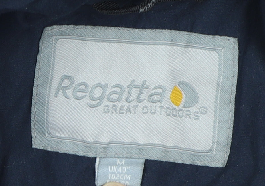 Regatta Men's Blue Hooded Rain Coat Jacket, M