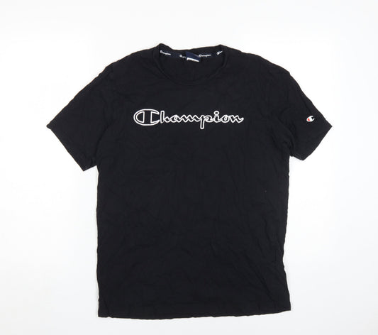 Champion Men's Black Medium Crew Neck T-Shirt
