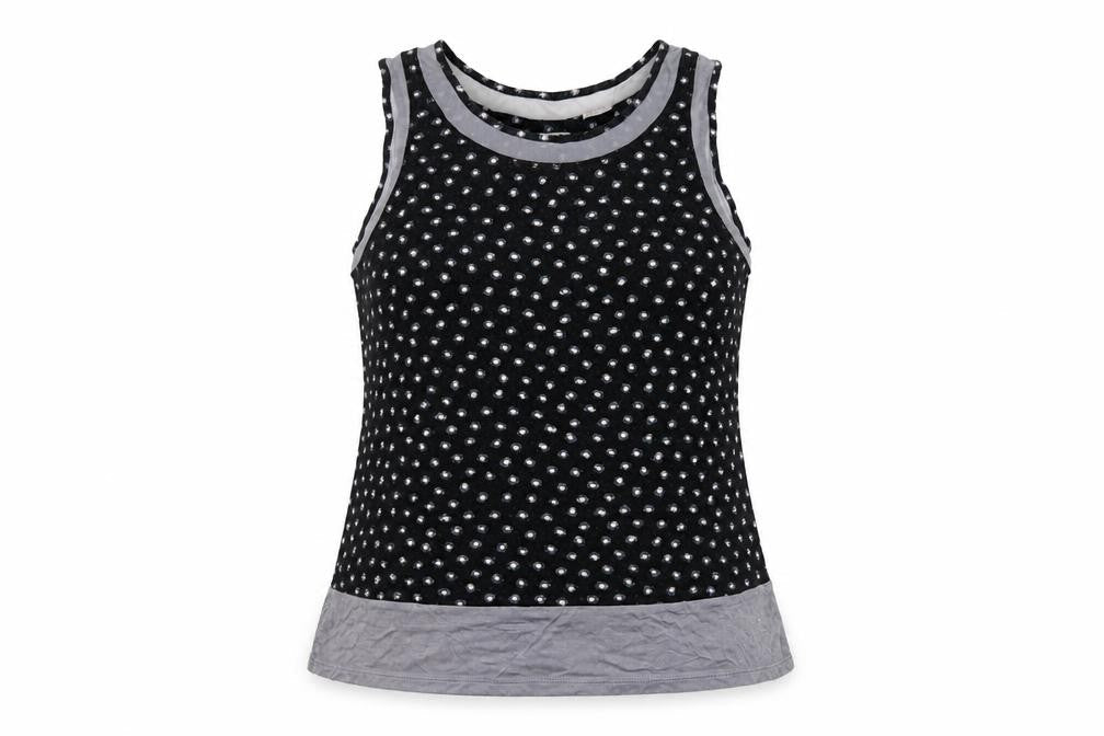 DKNY Women's Black Polka Dot Tank Top, Medium