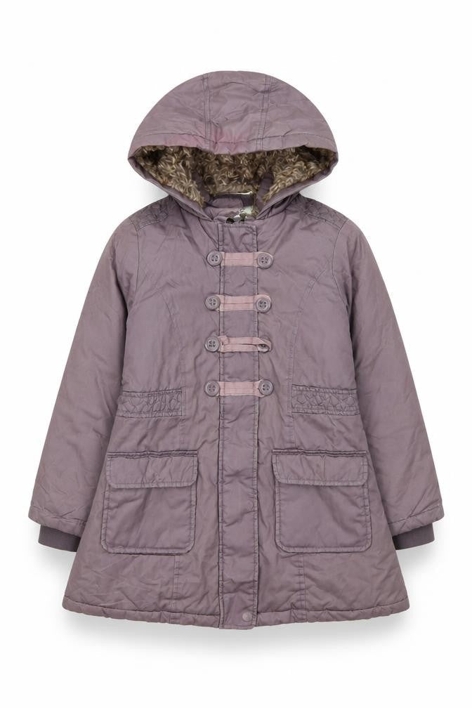 Vertbaudet Girls Grey Parka Coat 7-8 Years