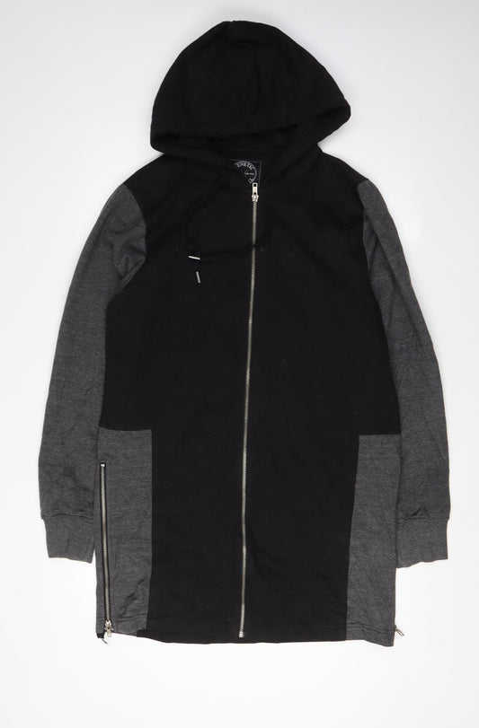 Genetic Apparel Unisex Black Zip Hoodie, Size M