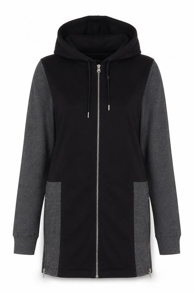 Genetic Apparel Unisex Black Zip Hoodie, Size M