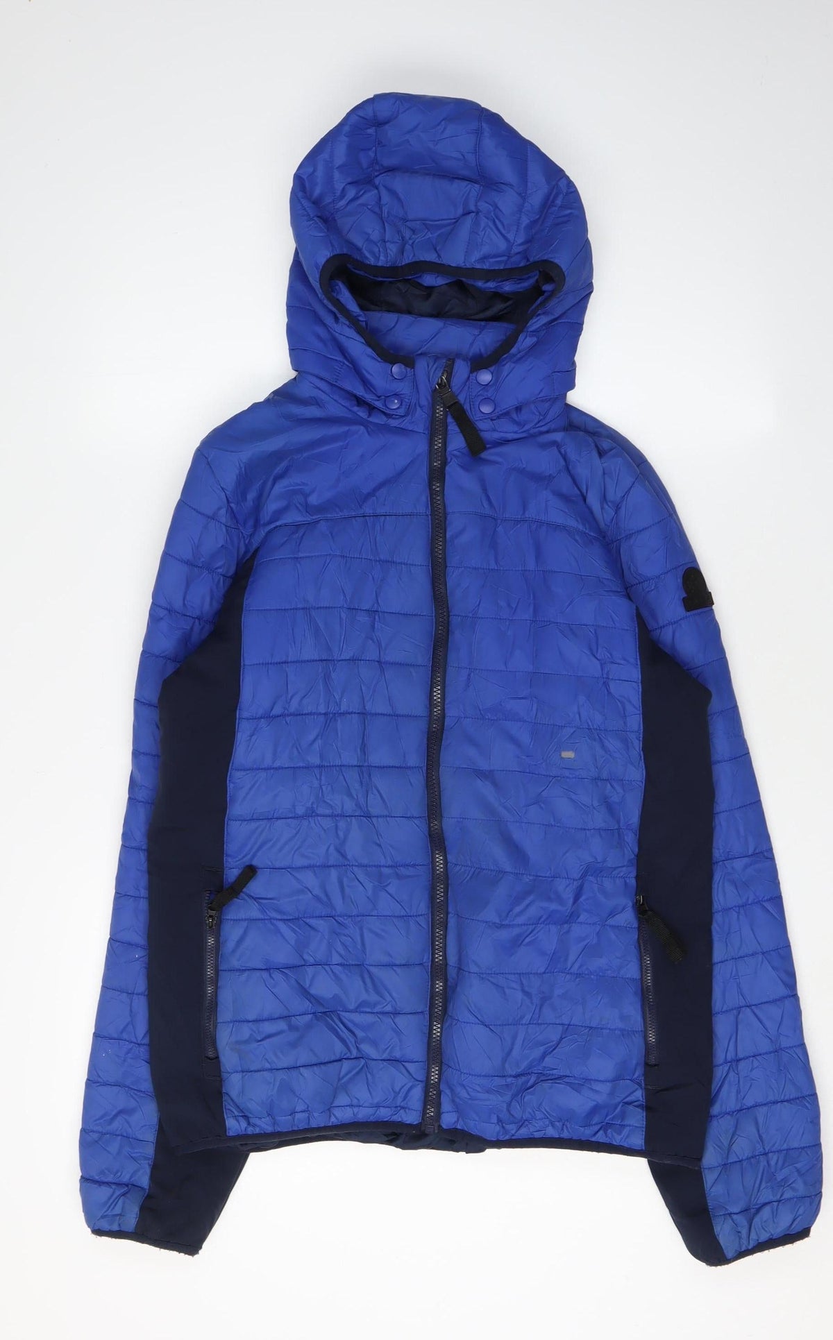 Additional front view of TOG24 boys’ blue puffer jacket, 14 years, winter ready