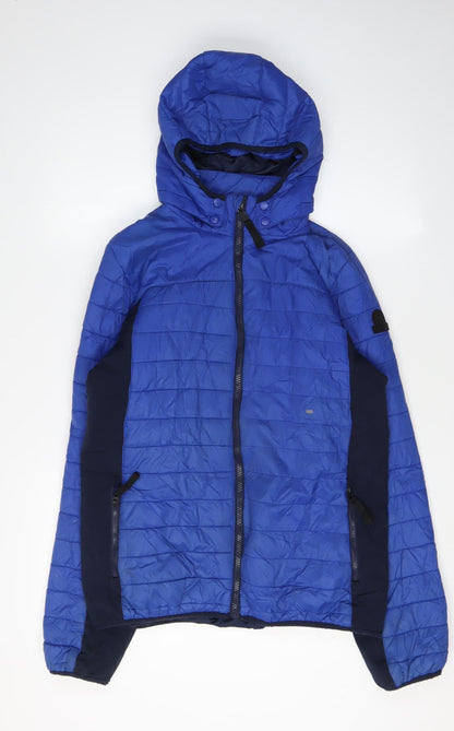 Additional front view of TOG24 boys’ blue puffer jacket, 14 years, winter ready