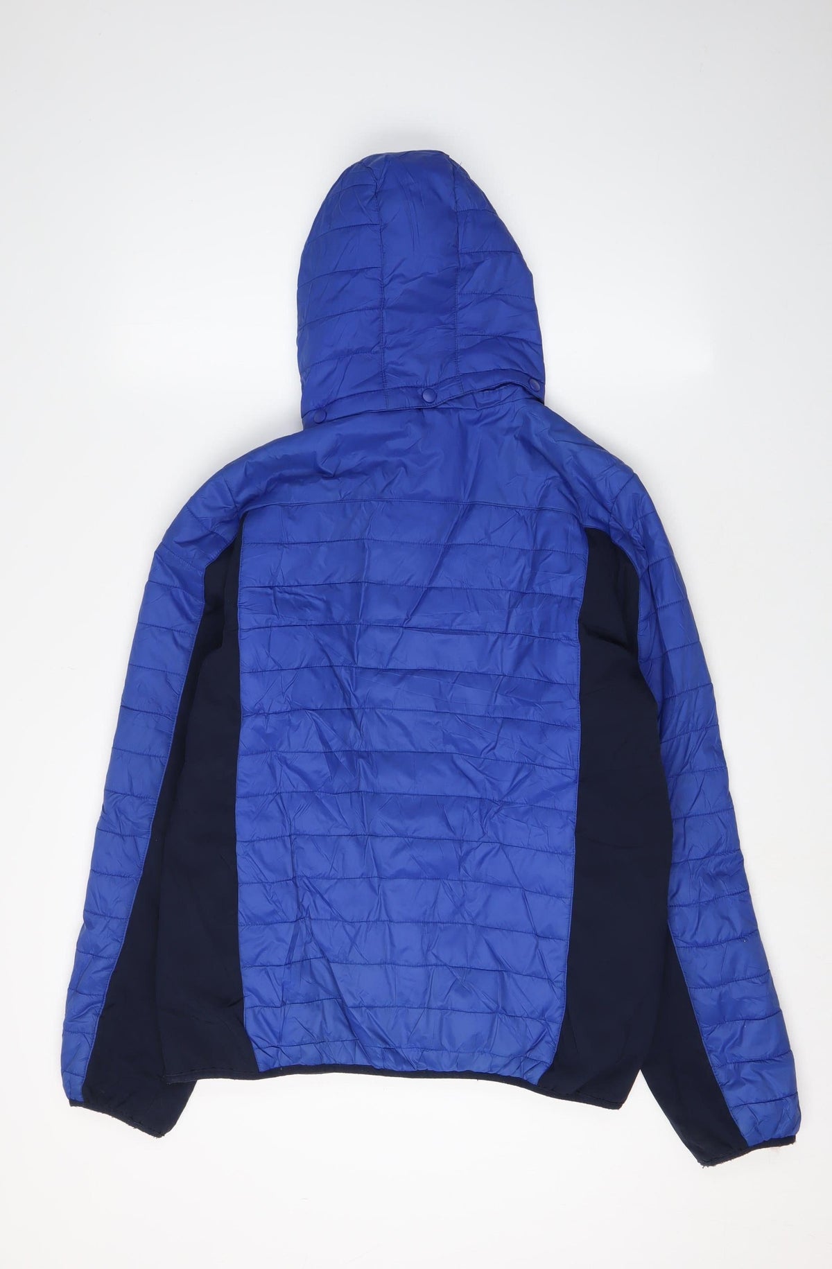 Back view of TOG24 boys’ blue puffer jacket, 14 years, winter ready