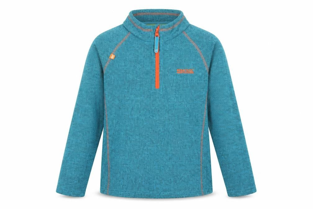 Front view of Regatta boys’ blue fleece sweatshirt, size 12, casual, lightweight