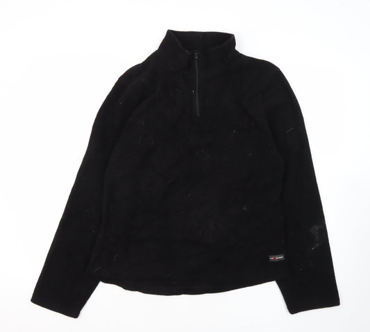 Ice Cross Women's Black Size 14 Half Zip Sweatshirt