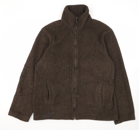 Thomas Nash Men's Brown Fleece Jacket Size S