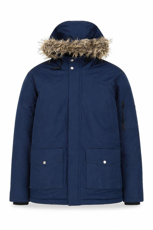 French Connection Men's Blue Parka Jacket L