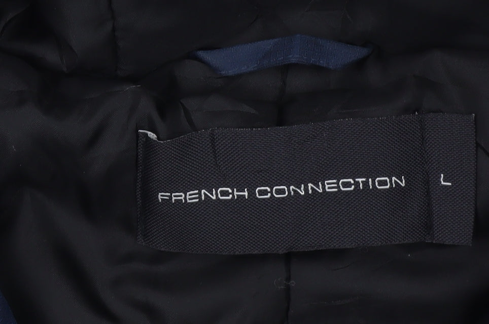 French Connection Men's Blue Parka Jacket L
