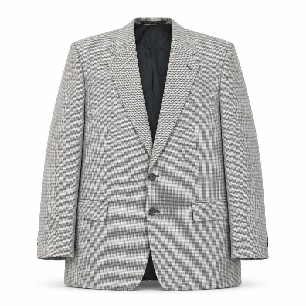 Marks & Spencer Men's Black Check Blazer 44R