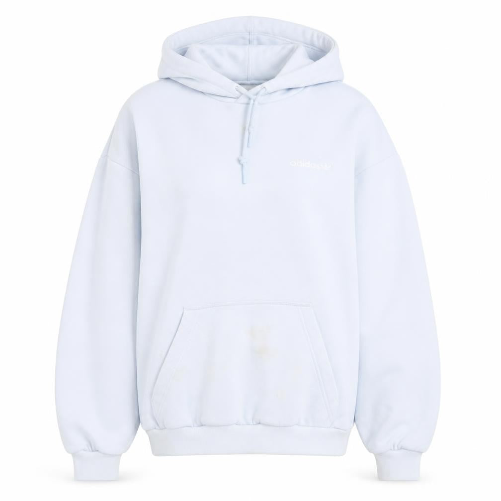 Adidas Unisex White Hoodie, Size 10, Casual Pullover