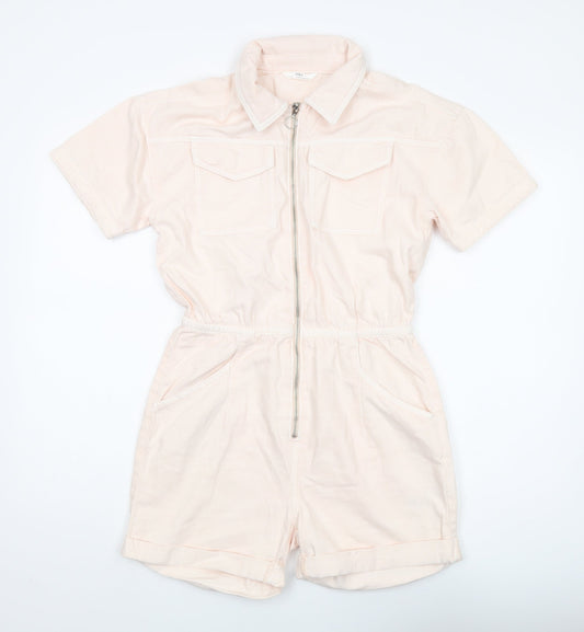 Marks and Spencer Girls Pink Jumpsuit 13-14 Years Short Sleeve