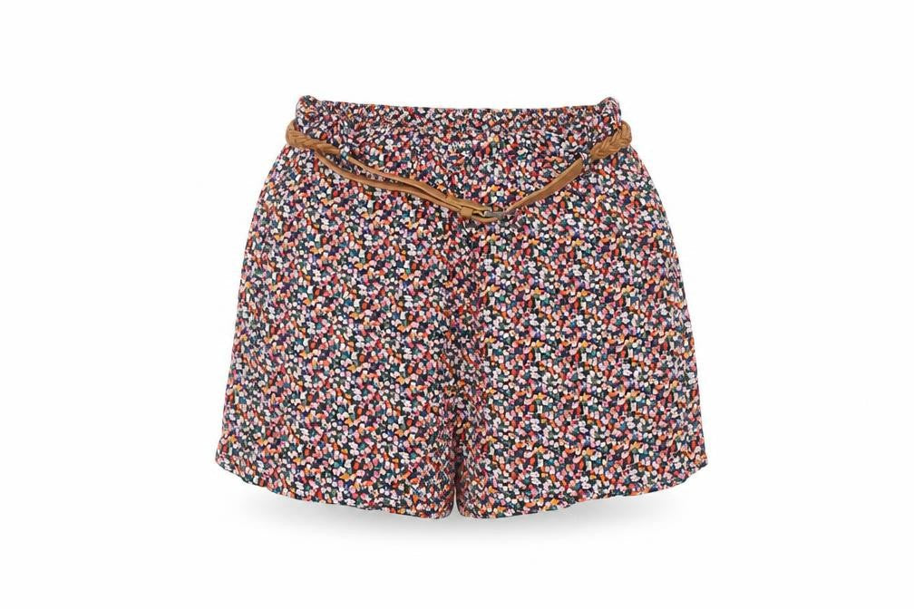 Mango Women's Multicoloured Paperbag Shorts S - Viscose, Floral