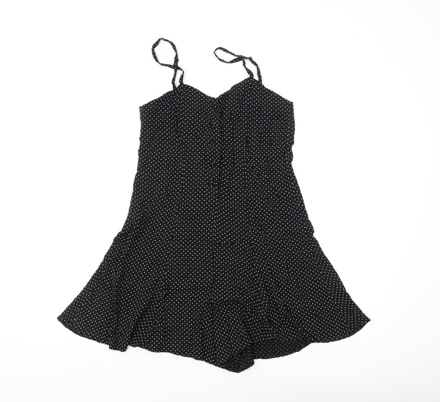 Pins and Needles Women's Black Polka Dot Playsuit S