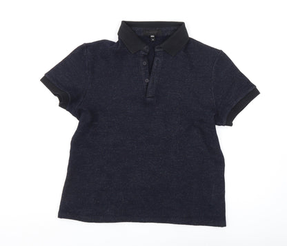 Preloved Nicole Farhi Women's Blue Collared Jumper M - Front