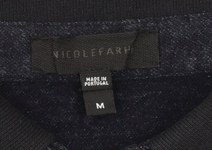 Preloved Nicole Farhi Women's Blue Collared Jumper M - Label