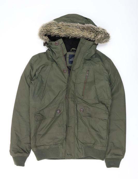 Industrialize Men's Green Parka Jacket S Casual