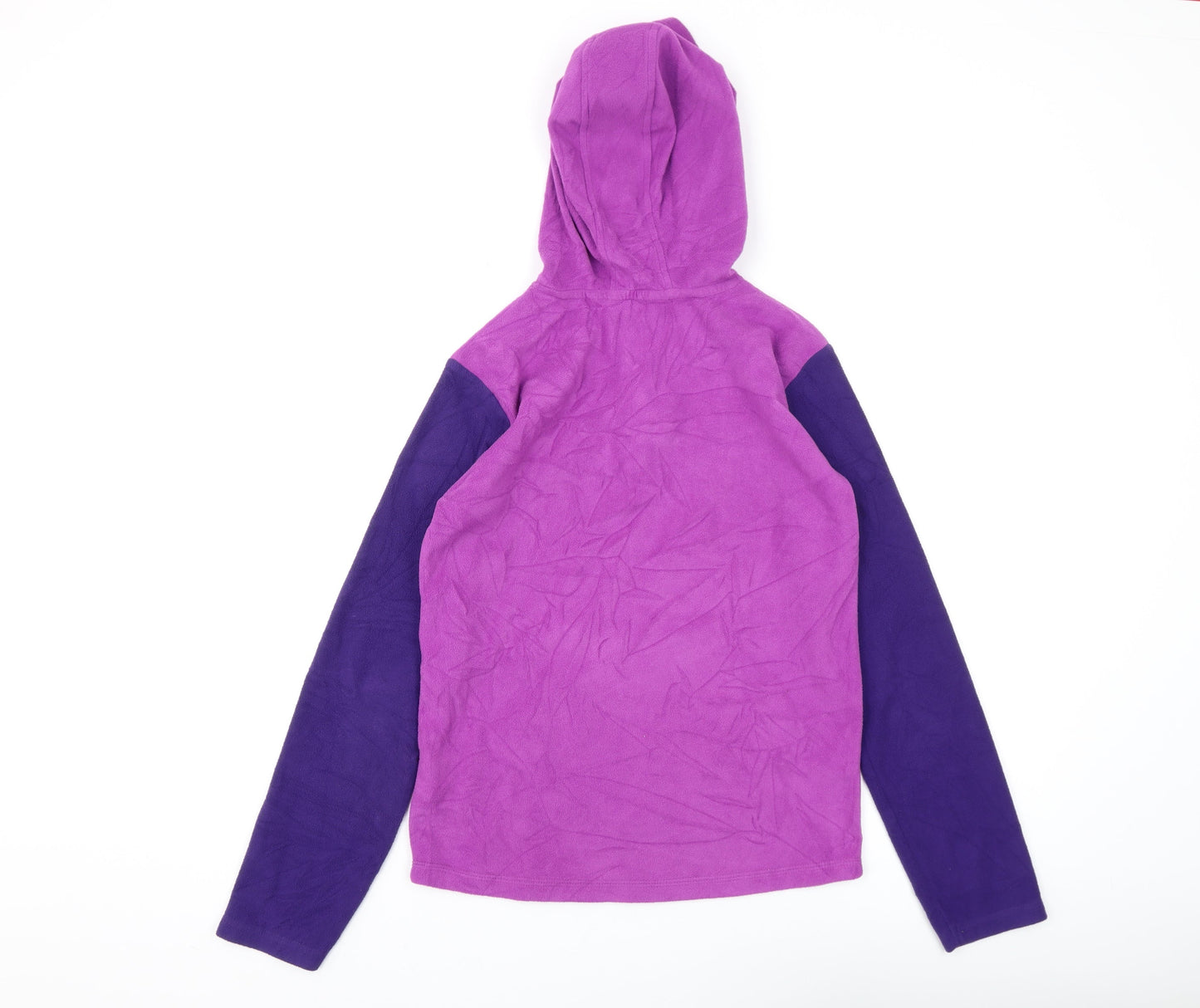 Mountain Warehouse Girls Purple 1/2 Zip Hoodie Size 13