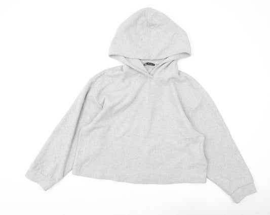 Zara Women's Grey Pullover Hoodie, L, Casual Comfort