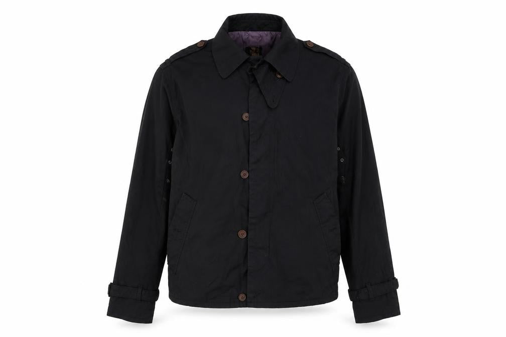 JBCJ Men's Black XL Trench Coat, Cotton Shell