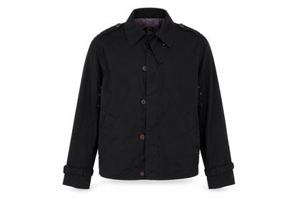 JBCJ Men's Black XL Trench Coat, Cotton Shell