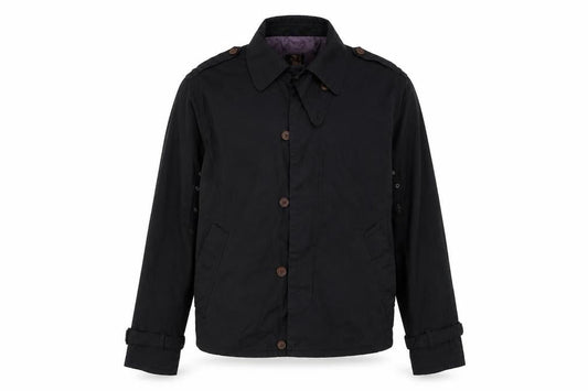JBCJ Men's Black XL Trench Coat, Cotton Shell