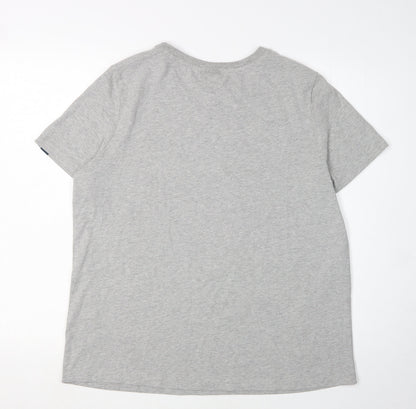 Back view of Ellesse Grey Women's Regular Fit Basic T-Shirt