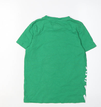 F&F Boys Green Grinch Sequin T-Shirt 8-9 Years Christmas Fun