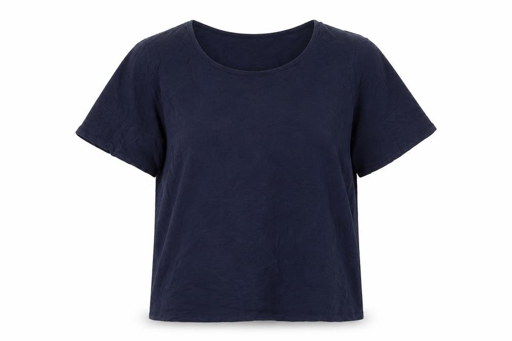 Great Plains Women's Blue Basic T-Shirt - Size L