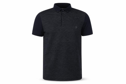 French Connection Men's Black Polo Shirt, L, Casual Style