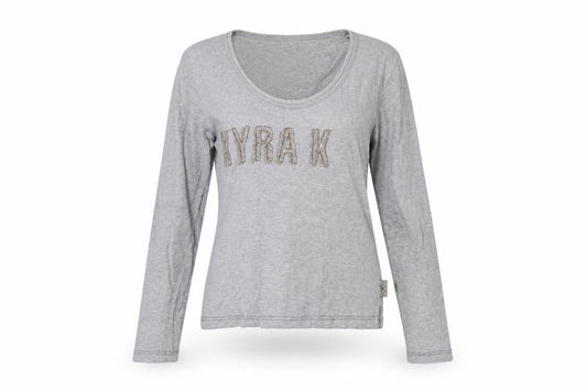 KYRA K Women's Grey T-Shirt, M, Casual Style