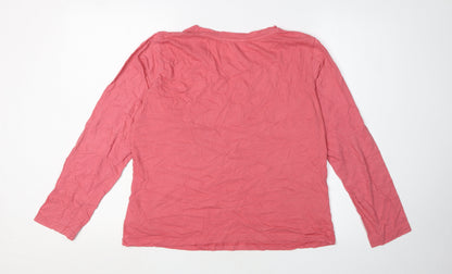 Preloved Disney Women's Pink Long Sleeve T-Shirt, Size M - Back