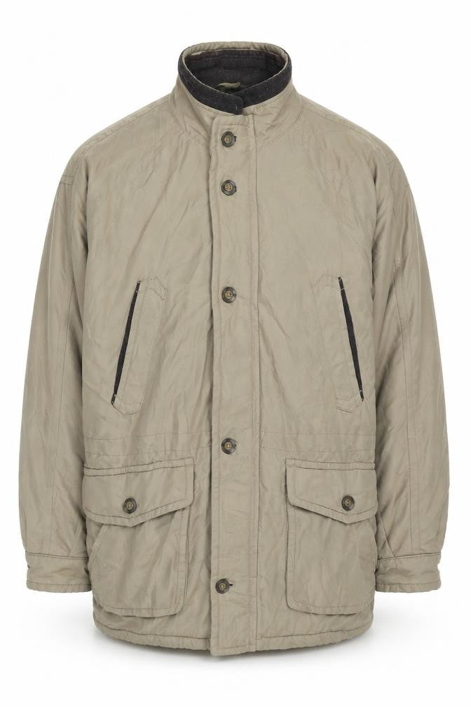 Micro-Fibre Garment Men's Beige Military Jacket Size 44